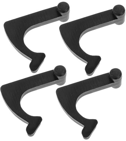 GOOHOCHY 4 Hebillas Negras Para Tocadiscos De Vinilo, Soporte Para Brazo De Reproductor, Accesorio Compatible Para Discos De Vinilo, Fijación Estable y Durable Para Tocadiscos