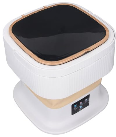 Smandy Machine à Laver Portable à Linge, 11,5 L de sous-vêtements pour Bébés Nettoyant avec Tuyau de Drainage pour Un Petit Espace de Dortoir Utilisation du (Beige)