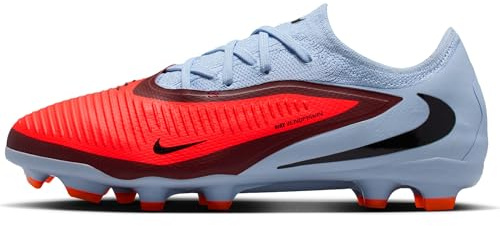 Nike Jr. Phantom 6 Low PRO Fußballschuh für Verschiedene Böden, Scarpe da Calcio, Royal Tint, Nero Brillante Cremisi, 36 EU