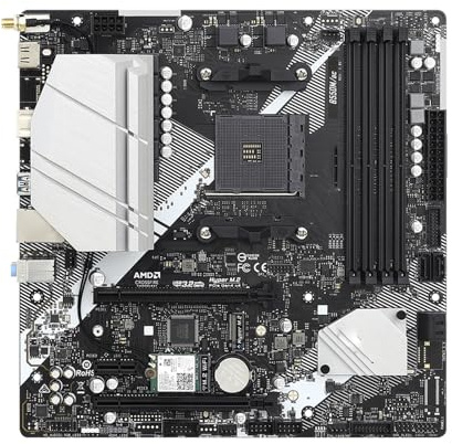 WLTDYZZLDN La Scheda Madre Fit for ASROCK B550M/AC B550 AM4 Supporta Ryzen 5600X 5500 5800X DDR4 4733MHz+(OC) WiFi 5 Bluetooth M.2 NVMe Micro-ATX Motherboard