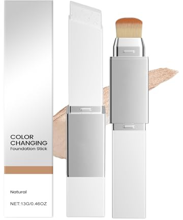 Blanc Cover Cream Stick Concealer, farbwechselnder Foundation-Stick, geeignet für alle Hauttypen, aufhellende Make-up-Basis für ein glattes, feuchtigkeitsspendendes (Natural 2pcs)
