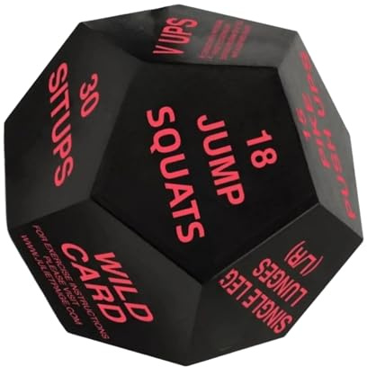 Dadi da allenamento – Cubi da gioco per allenamento fitness, strumento per esercizi in palestra a casa, per esercizi cardio yoga, stretching, accessorio divertente per sfide a peso corporeo