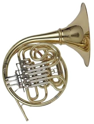 Doppeltes Waldhorn Messing Lackiert 4 Klappen Doppel Waldhorn F Bb Klappe