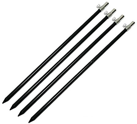 Set of 4 Aluminium Banksticks, 50-90 cm, Rod Holders