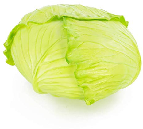 artplants.de Kunstgemüse Kohl, hellgrün, 10cm, Ø 17cm - Künstliches Obst - Deko Gemüse