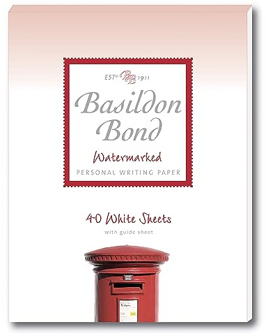 Basildon Bond Luxury Writing Pad with 40 Sheets - White, Duke (137 x 178mm)