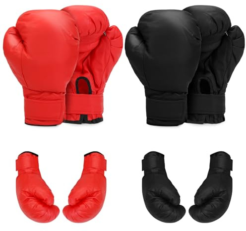 Micnaron 2 Pairs Boxing Gloves for Beginners & Kids, Boxing Training Gloves Suitable for Men & Women, Lightweight Shockproof Gloves for Training & Practice