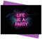CherryCards 8er Set Einladungskarten & Umschläge, Format A6, Motiv Life is a Party, Einladung Erwachsene Teenager Kinder Unisex