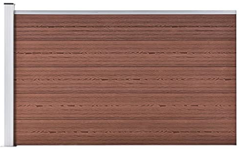 vidaXL Valla de Jardín Muros Pared Conjunto Paneles Separador Patio Exterior Decoración Hierbas Huerto Plantas Flores Cultivos de WPC Marrón