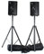 VONYX Sound Pack - 2 Altavoces Pasivos, 400W de Potencia, Woofer de 8, con Soportes de Altavoz y Maletín de Transporte, Ideal para DJs Móviles, Incluye 2 Soportes de Suelo para Altavoces