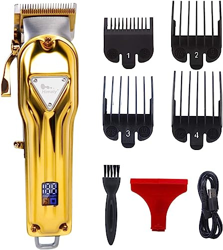 himaly Haarschneider für Herren Profi Haarschneidemaschine mit LCD Display,4-In-1 Profi Bartschneider und Haarschneider Set,USB Wiederaufladbar, Akku- und Netzbetrieb