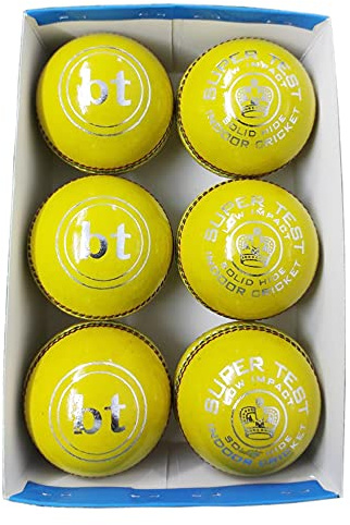 Palline da cricket per interni, 114 g, in vera pelle, confezione da 6 pezzi, di ottima qualità.