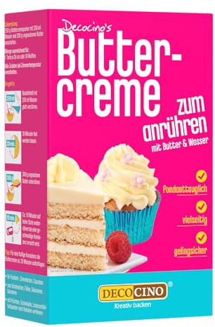 DECOCINO Vanille Buttercreme Fertigmischung 250 g Tortencreme