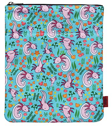 Axolotl Buchhülle mit Reißverschlusstasche schützt die Buchhülle des Taschenbuchs 11 x 8.5 Zoll als Geschenk für Buchliebhaber (Vertikal)