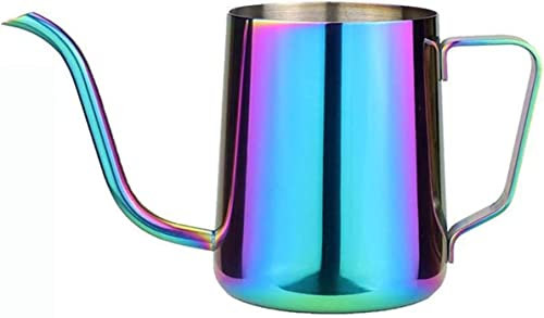 Percolator Coffee Pot Coffee Ear Hook Hand Brewer Stainless Steel Fine Mouth Drip Filter Household Coffee Appliances Mini Color Ear Hook Coffee Pot (Color : 350ml Colorful)