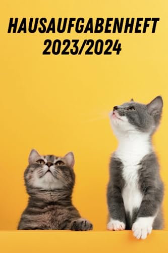 Hausaufgabenheft 2023/2024 Katze: Der perfekte Begleiter für Schülerinnen und Schüler, Vielseitiger Schulplaner , DIN A5 , August 2023 - Juli 2024 , 1 Woche 2 Seiten