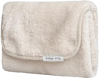 Baby's Only - Wickelunterlage Cozy - Wickelauflage - Ideal für unterwegs - Mit praktische Tasche für Wickelzubehör - Einfach zusammenfalten - Aus Teddystoff - Warm Linen
