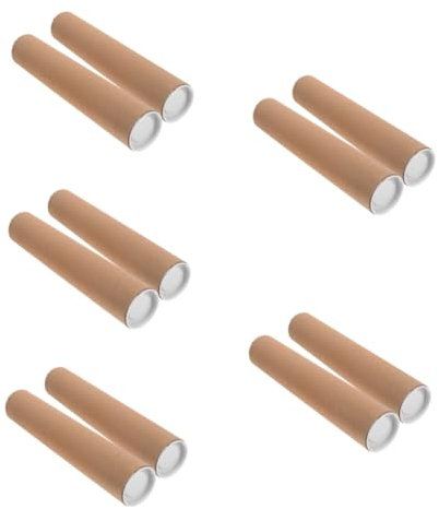 Tofficu 10stücke Kraftpapier Versandrolle Mit Deckel Innendurchmesser Wandstärke Für Poster Kunstwerke Bastelprojekte Verpackung Und Versand