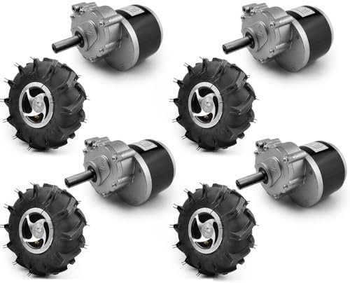 Kit de conversion de moteur pour jardin de verger chariot de tondeuse à gazon électrique L-faster DIY 4WD roue de 10 pouces outils agricoles 1400W (Pas de contrôleur, Vitesse maximale 4 km/h)