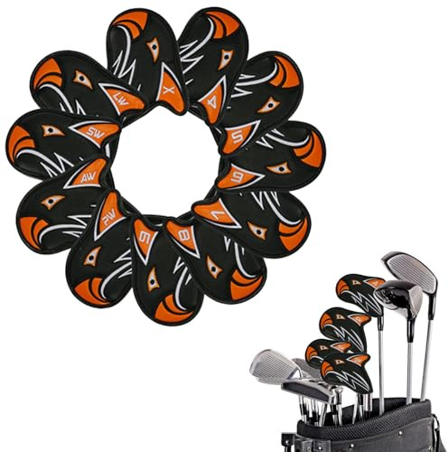 Golfschlägerhauben Set, Golfschlägerhauben - Golfschlägerhauben Schutzhüllen, 11 Stück, Hybrid Golfschlägerkopfabdeckungen | wasserdichte Schutzhülle für Golfschläger