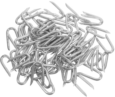 OKUMEYR Clous De Clôture Robustes En Forme De U 200 Pièces Pour Points De Clôture En Fil De Fer Pour Une Fixation Rapide Et Une Longévité Accrue