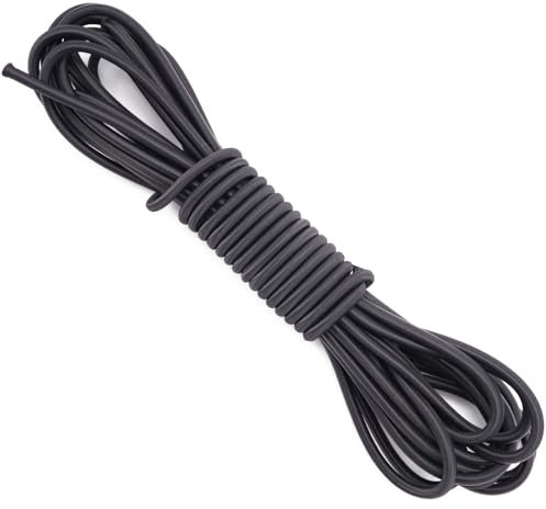 KINGLAKE Bungee Cord Elastic Shock Cord 6mm x 10m Stretchy Black Bungee Rope Elastic String for Tarpaulin Trailer Camping Tent Backpack Repairing