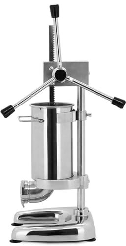 Macchina Churro verticale in acciaio inossidabile con 5 stampi Riempitrice manuale per churro per ristorante, hotel e uso domestico, capacità 3 litri