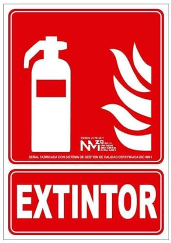 Señal de Extintor con foto luminiscente homologada SEKURECO