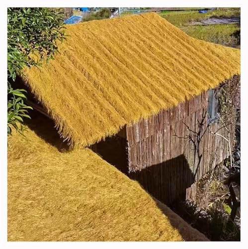 ZHJLF Techo de Paja Sintética, Rollo de Paja Mexicana Artificial, Paja de Simulación de PE, para Bar Cubiertas Sombrillas Valla Decoraciónl, Techo de Paja de Palapa(Size:1x10m)