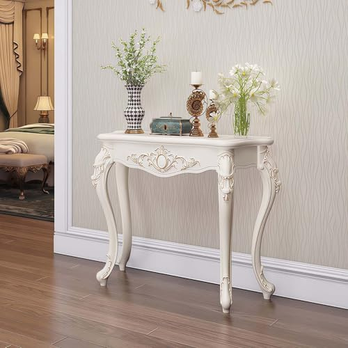 UIHECTA Table De PréSentation, Console D'EntréE Vintage, Table Basse avec Pieds, Meuble DéCoratif, PréSentation éLéGante, Design éPuré, pour Salons Et CanapéS,d'or,90cm
