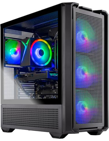 Skytech Gaming Edge Gaming PC, AMD Ryzen 5 5500 3.6GHz, NVIDIA RTX 5050 8GB, 1TB NVMe SSD, 16GB DDR4 RAM 3200, 650W Gold PSU, Wi-Fi, Win 11, Desktop