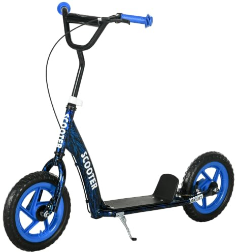 AIYAPLAY Kinderroller Verstellbarer Lenker 11 8 Zoll für 6-12 Jahre | Große Räder, Handbremse, Scooter Tretroller, Kickscooter Cityroller, für Jungen und Mädchen, Stahl
