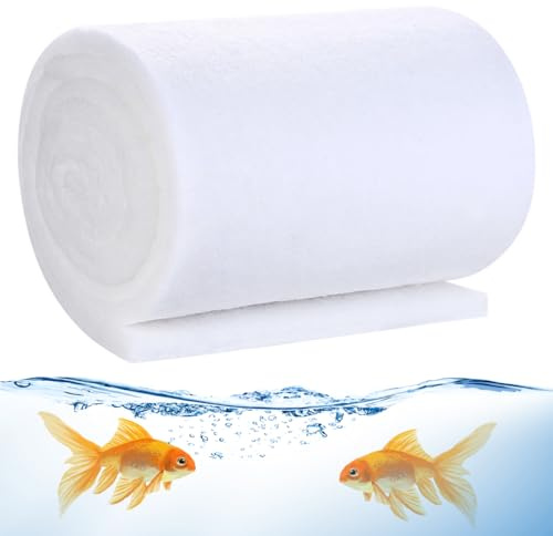 Eponge Filtrante pour Aquarium, 20cm x1 m Tampon Filtrant pour Aquarium | Mousse Filtrante Épaisse,Filtration Efficace, Découpable Ouate de Filtration,Ouates Filtrantes pour Aquariums,Bassins,Filtres