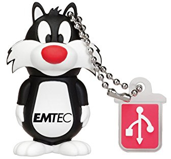 Emtec Clé USB 2.0 8 Go Design Looney Tunes Sylvestre Sylvester Figurine Matière Gomme Souple Vintage