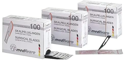 Servoprax I1 0820 medi Ware acciaio al carbonio bisturi, esecuzione, sterile, Statuetta 20 Type (102 pezzi)