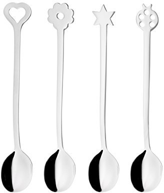 Set 4 Cucchiaini Party Portafortuna Living inox