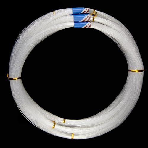 JSHANMEI Monofile Angelschnur 500 m, klare Premium-Mono-Nylon Angelvorfachschnur, überlegene starke und Abriebfestigkeit für Süß- und Salzwasser.