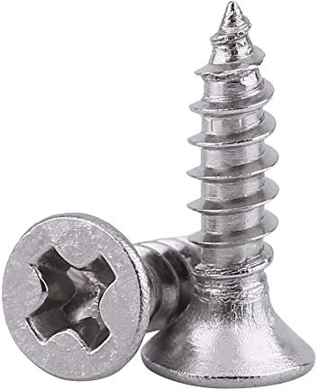 Kit viti M3, 200 pezzi acciaio inox 304 M3 * 6/8/10/12/16/20/25/30 Vite autofilettante Pan/Flat/Kit testa di ancoraggio per capicorda(Testa piatta)