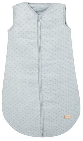 roba Babyschlafsack Lil Planet für Neugeborene - 90 cm - Ganzjahres Schlafsack aus Bio Baumwolle - Musselin GOTS - Hellblau / Sky