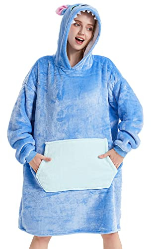 chuangminghangqi Übergroßes Hoodie Decken-Sweatshirt Warm Plüsch Taschen-Decke Kapuzenpullover für Damen Herren und Jugendliche,Geschenkidee