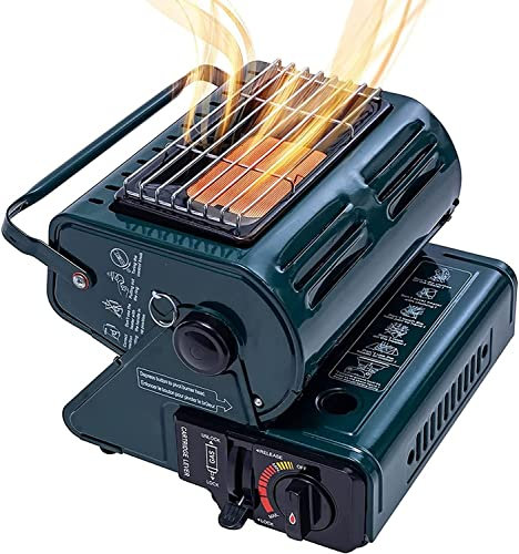 AAPIE Green Furnace Portable Gas Heater Not Plugged In Household Camping Fuel Heaters for Tents Camping Gas Heater for Outdoor Family