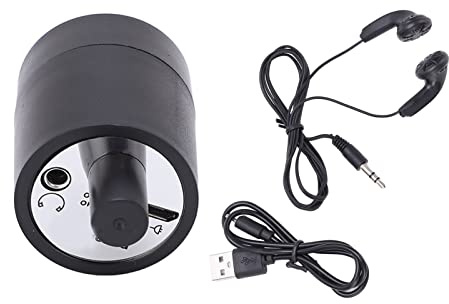 AYNEFY Amplificateur De Son, Appareil D'écoute Mural, Appareil D'écoute Audio Haute Précision Avec Écouteur Pour Test De Fuite De Gaz D'eau, Noir