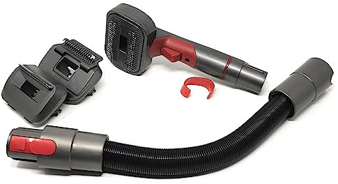 Haustierpflege- Set Tierhaarbürste Tierhaar Kamm mit 3 Aufsätze und Verlängerungsschlauch, Pet Groom Tool kompatibel mit Dyson V7, V8, V10, V11, V12, V15, Gen5