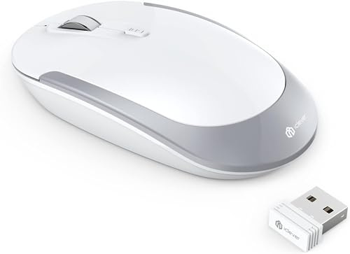 iClever Maus kabellos, Silent wiederaufladbare für Laptop PC Computer, Windows