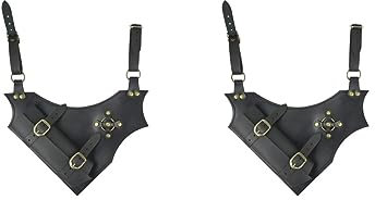 Paowsietiviity Mittelalterliche Schwert Scheide Cutlass Dolch Scheide für Cosplay Halloween Braun, 20x8 cm, 2er-Set (schwarz, 20,5 x 12 cm), 20.5 x 12 cm
