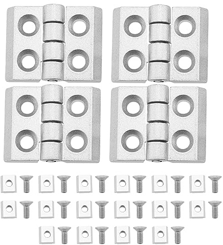 4pcs 3030 Charnière Flexible Profilé en Aluminium Charnières Profilé en Aluminium Porte Rabat Charnière Accessoires pour Projets de Bricolage Cadres de Porte Cadres Industriels