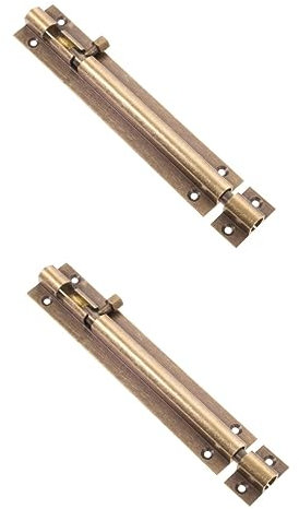 UKCOCO 2stücke Antike Kupfer-schiebetürsicherung Langlebiger Riegel Mit Bronze-finish Für Holz Und Innentüren Vielseitig Einsetzbar Für Badezimmer Fenster Und Zäune