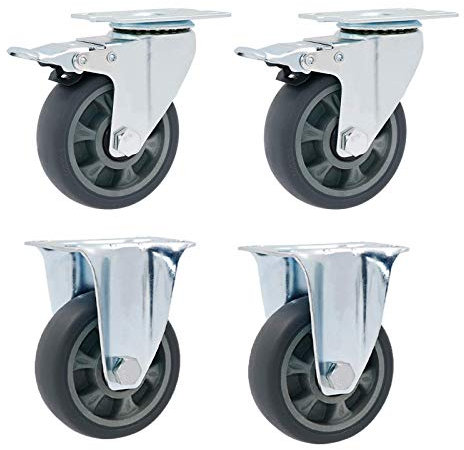 Ruedas for silla de oficina Ruedas con placa giratoria for trabajo pesado, ruedas universales for muebles, ruedas de transporte industrial, ruedas de goma, ruedas de repuesto for carros, banco de trab
