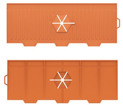 Marstey Silicone Kitchen Sink Splash Guard, 13.97x5.31 Inch Draining Mats for Kitchen Sink, Faucet Handle Drip Catcher Tray, Silicone Sink Mat for Kitchen & Bathroom Countertop Protect, Orange
