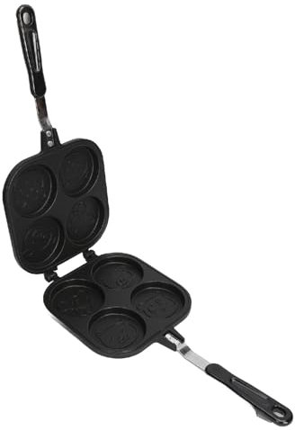 Japanese Obanyaki Pan, Stuffed Pancake Toaster Nonstick Pan, Cast Iron Pancake Pancake Pan for Stove Top, Mini Pancake Aebleskiver Cast Iron Pan, Taiyaki Cake Pan Cake Pan Bread Maker